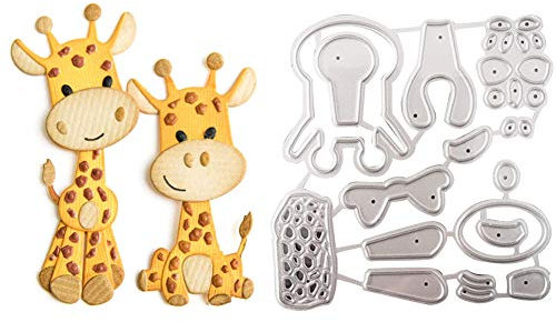 Gemini_mall® Cutting Dies Template, Cartoon Giraffe Cutting Dies Metal Embossing Stencil For Scrapbooking DIY Album Paper Card Art Craft Decor Wedding Christmas Birthday Card Making Mold Tool Gifts
