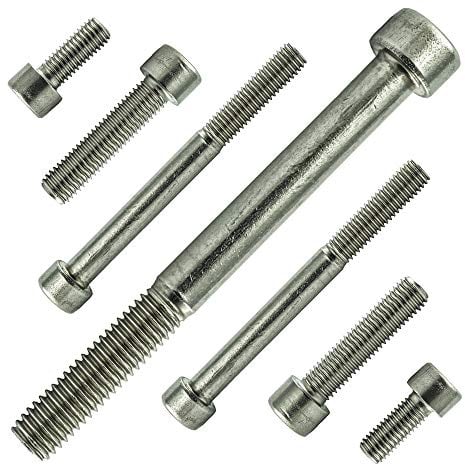 AGBERG - M12 x 45 mm Zylinderschrauben mit Innensechskant und Teilgewinde - Zylinderkopfschrauben [10 Stück] aus Edelstahl A2 V2A, rostfrei - DIN 912 (ISO 4762)