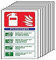 VSafety Fire Extinguisher - Powder ID - 75 x 200mm - Pack of 10