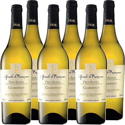 Chardonnay Doc | Friuli Isonzo | I Feudi Di Romans | Vino Bianco del Friuli | 6 Bottiglie 75 Cl | Idea Regalo