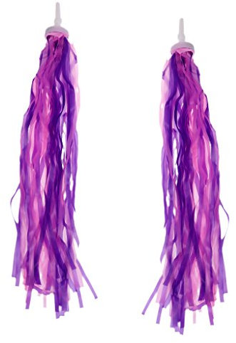 NA Bike Streamers Triciclo Niños Niñas Manillar Grip Borlas 2 Pack Púrpura