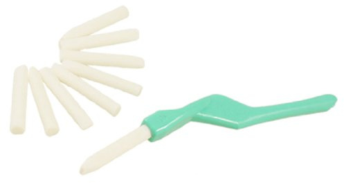 Ruilogod Zähne Reinigung Whitening Green Plastic Stick 25 PCs Radiergummi
