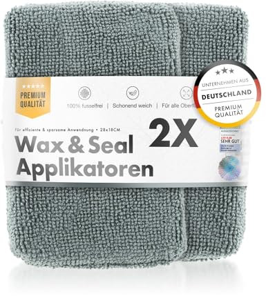Chemicalworkz® Microfiber Waxing Sealing Applicator Pad (2 STK.) - Ultra weicher Mikrofaser Applikator Schwamm - Ideal für Versiegelungen, Auto Detailing Applikator Pad