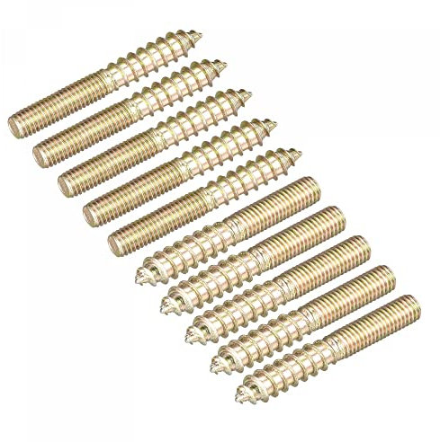 sourcing map Bulloni M5 x 40 mm, 12 viti filettate a doppia estremità per mobili in legno