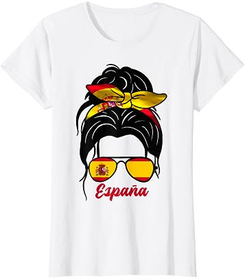 España Bandera Chica Mujer Española Camiseta