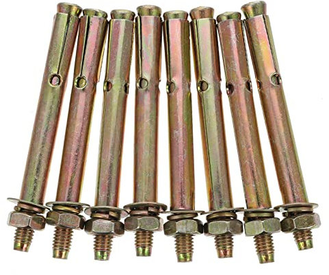 TEHAUX Spreizdübel Hochbelastbar M8 X 100mm 8 Stück aus Kohlenstoffstahl für Wand und Fensterbefestigung