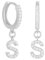 NAMLES - Damen Ohrringe mit Wunschbuchstaben- Ohrringe mit Buchstabe - Damenohrring- Geschenk - personalisiert - Geschenkidee (Silber)