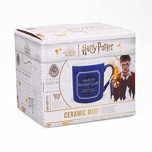 Harry Potter Mug - Proud Ravenclaw - Work Mug - 325ml Mugs for Adults - Ravenclaw Gifts Cup, Blue