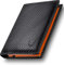 TEEHON Wallets Mens RFID Blocking, Carbon Fiber Leather UK, 12 Credit Card Holders & ID Window & Coin Pocket & 2 Banknote Compartments, Bifold Wallet w/ Gift Box Black & Orange, 12. 5x10. 5x1. 9cm
