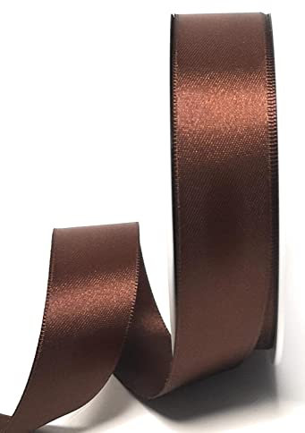 s.dekoda Satinband 25m x 25mm Braun Schleifenband Dekoband Satin
