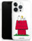 Custodia sottilissima compatibile con Apple iPhone 14 Pro Custodia per cellulare di silicone trasparente Cover semplice Snoopy Prodotto ufficiale su licenza Peanuts
