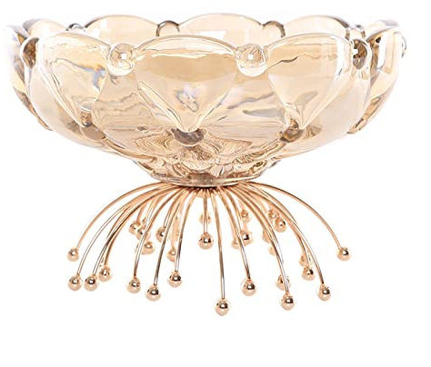 ANIIC Obstschale Obstkorb Kristall Obstschale Licht Luxus Kreative Kristall Glas Frucht Tablett Home Wohnzimmer Korb Frucht Candy Tray Moderne Desktop Dekoration Obstschalen Modern