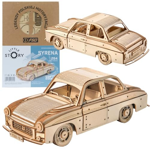 Little Story Holz Puzzle 3D Pädagogisch Modell FSO Syrena 105 Do it Self Für Kinder Erwachsene Sammlerstück
