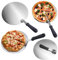 Pizza Peel Metal Round Spatula Paddle Peel 12 Inch with Folding Handle, for Grill Oven Baking Homemade Pizza Bread