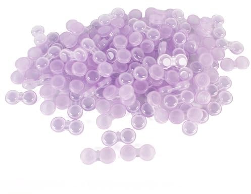 Dhoptical 100Pcs Contact lens case Colorful Contact Lens Holder Box Left/Right Eyes (Purple transparent)