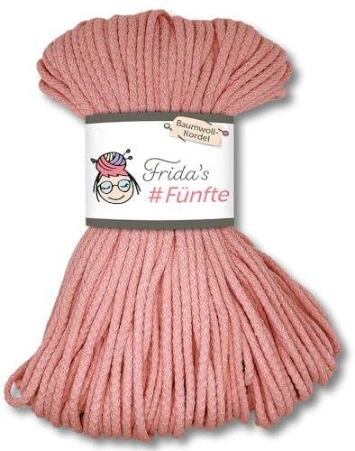 Frida's Wollhaus Frida's 250 g #Fünfte Baumwoll-Kordel Ø 5 mm Häkeln Stricken Makramee 30 Farben (767 | Apricot)
