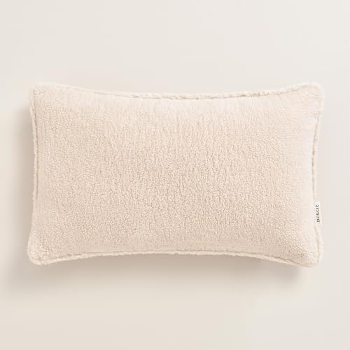 room99 Boucle 30 x 50 cm Zierkissenbezüg Kissenbezüg Kissenhüll Dekorative Dekokissen Wurfkissenbezug Deko Aesthetic Modern Schlafzimmer Wohnzimmer Teddy Hellbeige,1 Stück