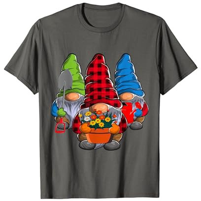 Trois charmants nains de jardin pour jardiniers T-Shirt
