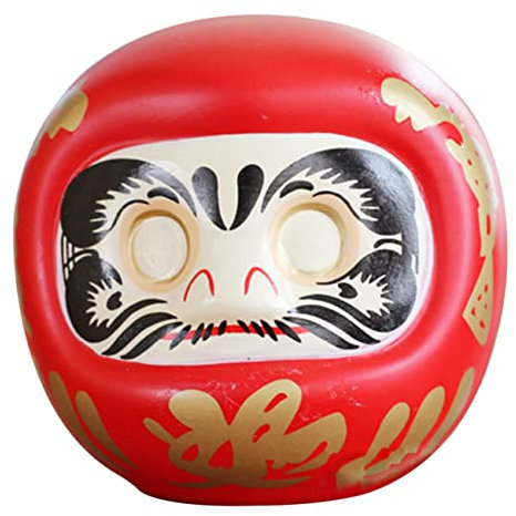 TOYANDONA Spielzeug Sparschwein Japandi-wohnkultur Mini-dekor Ornament Lucky Cat Feng Shui Japanische Statue Chinesische Dekorationen Daruma Keramik Rot Japanischer Stil Kind Sicher