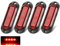 Greluma 4 piezas lámpara llevada luces indicadoras marcador lateral,DC 12 V/24 V 4 leds lámpara trasera delantera,luces posición laterales led rojas luces liquidación para camión remolque ATV SUV