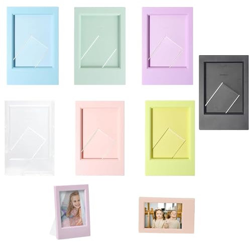 Ltsbaed 7 Stück Mini Bilderrahmen 9.2×6.1cm, Mini-Polaroid Bbilderrahmen, 3 Zoll Mini Bilderrahmen, Mini Fotorahmen Bilderrahmen für Instax, Oberfläche Dekoration
