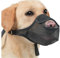 SHUOHONG Hunde Maulkorb, Nylon-Mesh, Atmungsaktiv und Bequem, für Große Hunde mit Verstellbaren Trägern, Maulkörbe für Hund (Schwarz-M)
