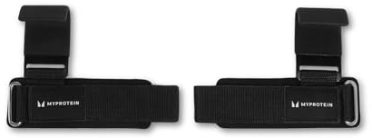 Myprotein Lifting Hooks for Weightlifting – Heavy Duty Deadlift & Pull-Up Hook Straps for Enhanced Grip – Adjustable Wrist Support for Powerlifting, Bodybuilding, & Gym Training (Black)