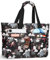 ENONEO Strandtasche Damen mit Reissverschluss, Strandtasche Familie XXL Groß Shopper Tasche Beach Tote Bag Reisetasche Wasserdicht Badetasche mit Nassfach für Arbeit Einkaufen Fitness Reisen