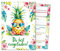 Junaversum 12 Einladungskarten zum Kindergeburtstag Mädchen Ananas Kinder Sommer Party coole bunte Einladungen Geburtstag Geburtstagseinladungen Kids