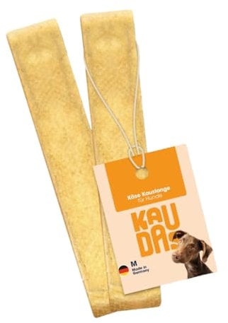 KAUDAS Knabber Kaustange Käse – 3 x S Kauknochen Hund bis 4,5 kg aus 100% getrocknetem Hartkäse, Zahnreinigende Kaustange Hund für Stressabbau & Beschäftigung – ohne künstliche Zusatzstoffe
