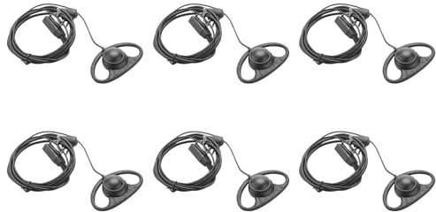 Goufride 6X 2 Pin Erweiterte D Form Klipp Ohr Ptt Headset Ohrhörer Mikrofon für 2 Wege Funkgeräte Gp88S Gp300 Gp68 Gp2000 Gp88 Gp3188 Cp040 Cp1200 A8 A6 A10 A12