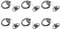 Goufride 6X 2 Pin Erweiterte D Form Klipp Ohr Ptt Headset Ohrhörer Mikrofon für 2 Wege Funkgeräte Gp88S Gp300 Gp68 Gp2000 Gp88 Gp3188 Cp040 Cp1200 A8 A6 A10 A12