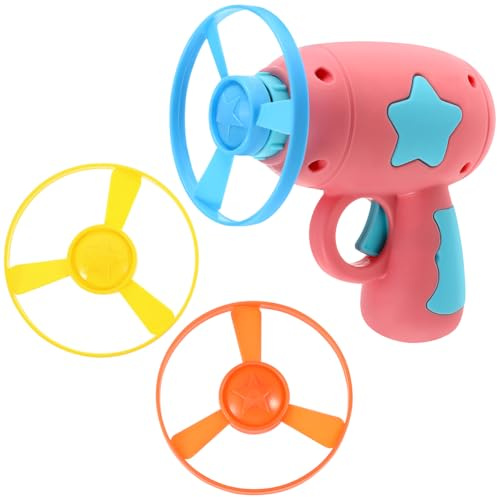 UPKOCH Cat Launcher Toy Set Interactive Cat Toy with 3 Flying Discs Flying Disc Saucer Launcher for Cats Chasing Exercise Fetch Training Indoor and Outdoor Play