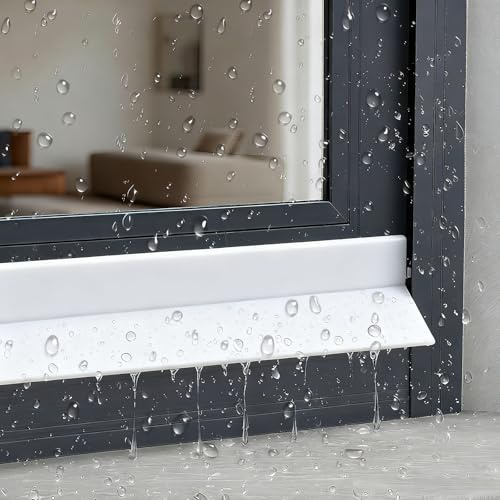 Vllentin Self-Adhesive Rain Drip Guard,Rain Deflectors For Exterior Doors,Reinforced Rubber Weather Bar,Fits Snugly,Suitable For Blocking Rainwater,Water Accumulation
