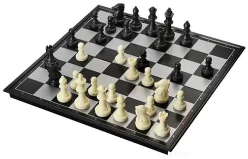 Schach Set Klassisches magnetisches und faltbares Schachspiel, 32-teilig, Familienspiel for Kinder und Erwachsene, inklusive Aufbewahrungsbox Schachbrett(29 * 29cm)