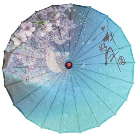 Sucritude Ombrelle Chinoise - Soie Classique Chinoise Asiatique - Parapluie Parasol Photographie Costumes,Pour Mariage Photographie Costumes Jeu De Rôle Festival De Musique Fête À Thème Cosplay
