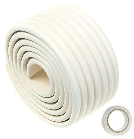 TUKA Universel Rouleau en Mousse, 200cm x 80mm x 8mm, Epaissir Mousse Antichoc Sécurité épreuvage pour Bébé/Enfants Kits. Tout Usage Anti-Crash Protection, Souple, Off Blanc, TKD7002 Off White