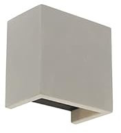 Qazqa - Industrie I Vintage I Industrie I Vintage I Beton-Wandleuchte mit Lichteffekt - Meave I Wohnzimmer I Schlafzimmer - SteinI Quadratisch - LED geeignet G9