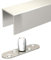 Führungsset U-Profil 17x25 mm L:150 cm und Bodenführung mit Rolle, für Schiebetorbeschlag SLID'UP 1700-80 bis 80 kg