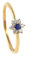 Elegantes Schmuckkästchen Frauen Diamant Blume Ring in massivem Gold 9k, 14k & 18k, Rubin Blume Ring, Massiv Gold Saphir Blume Design, Diamant Blume Ring, Graduierung Geschenk