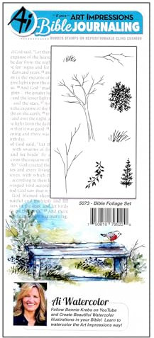 Art Impressions Aquarell-Gummistempel, Bibelblatt-Design