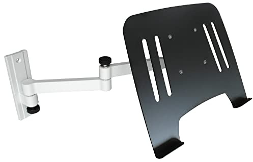 Drall Universal Wandhalterung Halterung für Laptop Netbook Tablet PC - weiß - mit Notebook Adapterplatte Adapter Ablage - schwarz Modell: L52W-IP3B