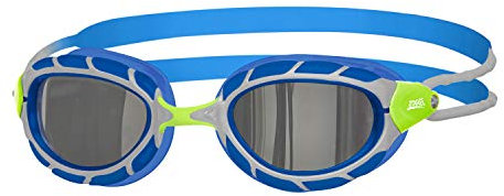 Zoggs Predator Gafas de natación, Unisex Adulto, Verde/Azul/Espejo, Small
