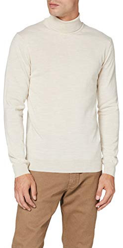 CASUAL FRIDAY CFKonrad Merino Roll Neck Knit Herren Rollkragen Pullover, Größe:M, Farbe:light sand (50271)
