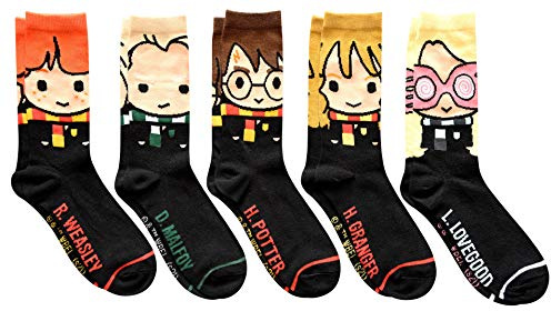 Harry Potter Süße Chibi Character Art Juniors/Damen Crew-Socken 5 Paar