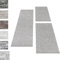 Carpettex Bettumrandung Schlafzimmer 3teilig Kurzflor Teppich Einfarbig Design Hellgrau Bettset:2 mal 80x150 + 1 mal 80x250 - Bettvorleger Schlafzimmer Läufer Set Weicher Bettumrandung Teppich