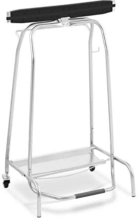 Uniprodo Chariot Porte-Poubelle Support Sac Poubelle Support pour Sac Poubelle (Assemblage Facile, 2 roulettes pivotantes avec Freins, Grande poignée pour Piloter Le Chariot)