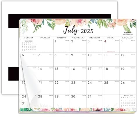 2025-2026 Magnetic Calendar - Magnetic Calendar for Fridge 2025-2026 from Jul. 2025 - Dec. 2026, Magnetic Monthly Calendar, 8 × 10, Tear-off Pad, Blocks with Julian Dates, Magnetic Fridge Calendar