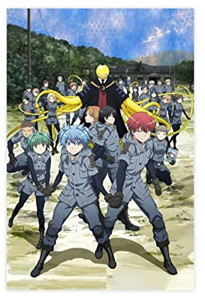 Assassination Classroom Poster 8 Leinwand Poster Wandkunst Dekor Druck Bild Gemälde für Wohnzimmer Schlafzimmer Dekoration Rahmen Stil 30 x 45 cm