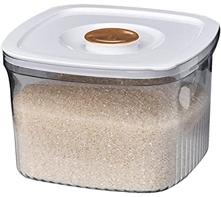 Boîte Contenants Alimentaire Transparente, 5kg Conteneur de Stockage de Riz en Plastique, Boîte de Rangement de Riz, Distributeurs de Céréales pour Céréales Avoine Pâtes